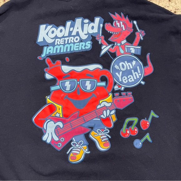 Mad Engine Retro Kool-Aid Jammers 90s Hoodie Navy Size Small Vintage Kraft Foods - Picture 6 of 10